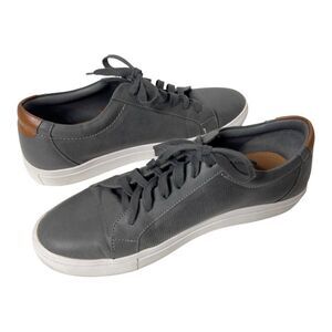 14th & Union Men’s Gray Faux Leather Fashion Sneakers Size 9.5